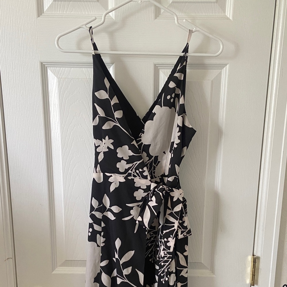 Hutch Black & White Floral Wrap Maxi Dress from Anthropologie
